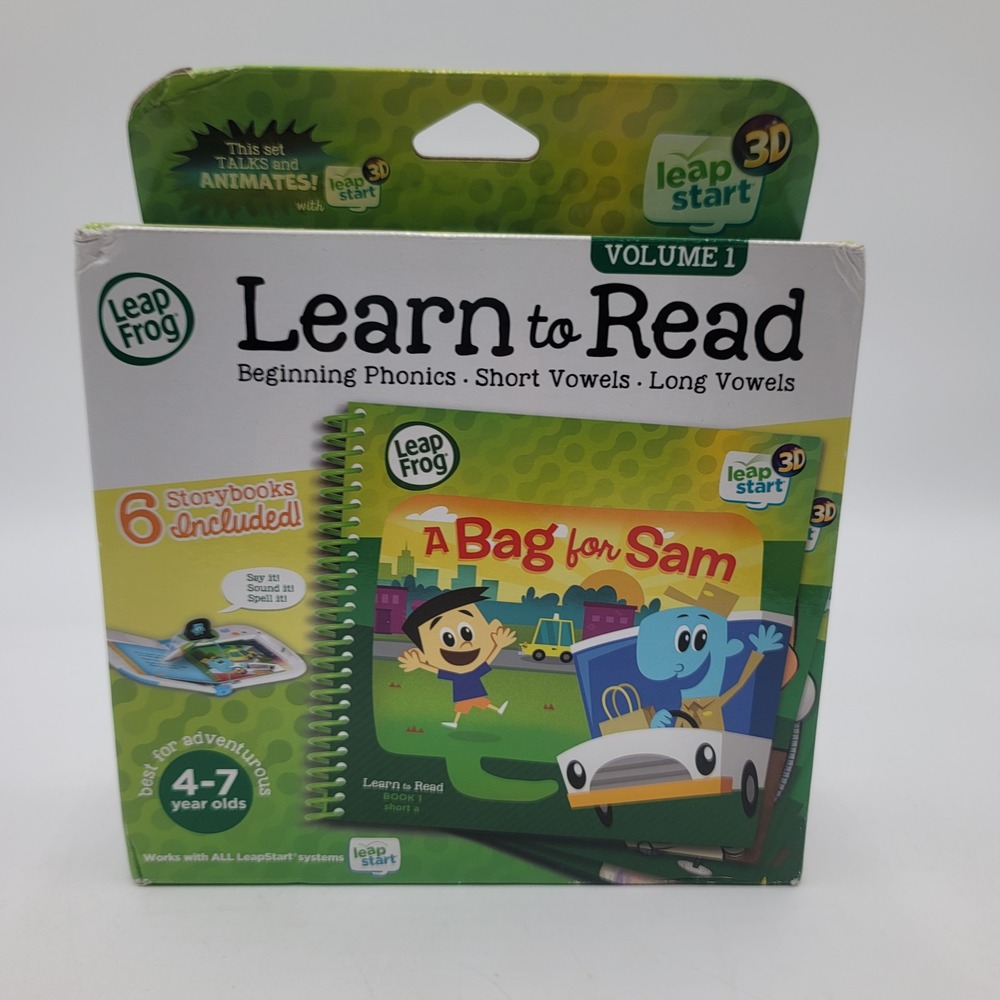 LeapFrog LeapStart 3D Learn‎ to Read Volume 1 Phonics 6 Book Set 80-469900 NEW